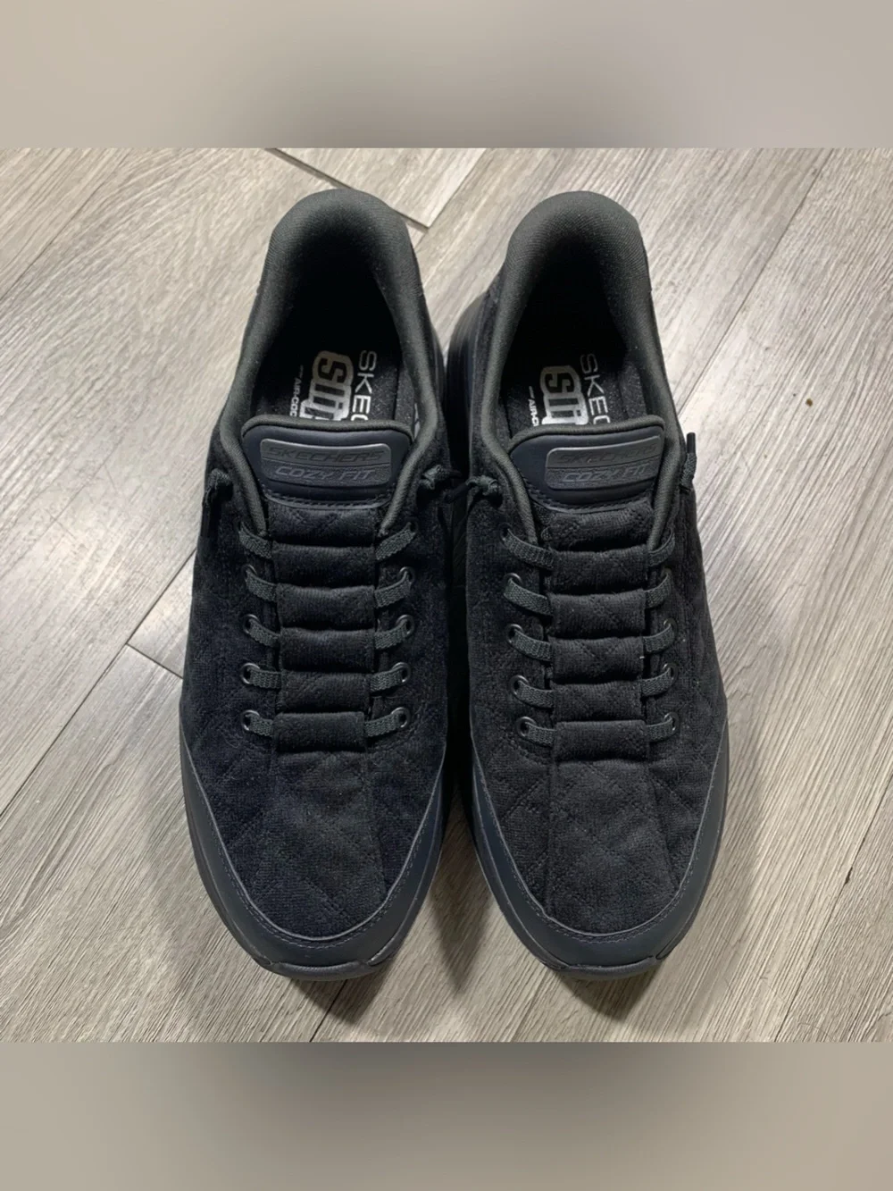 Skechers Slip-ins: Contour Foam - Cozy Fit Cordelux Black NWOT SIZE 8.5